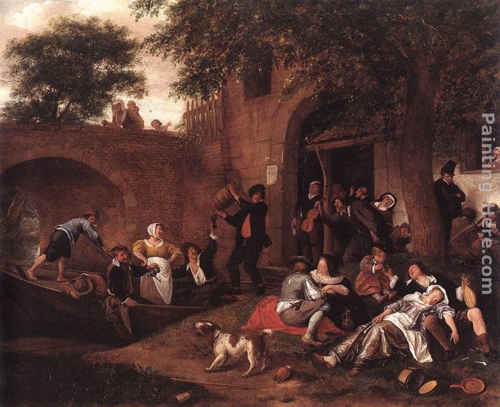 Jan Steen Leaving the Tavern